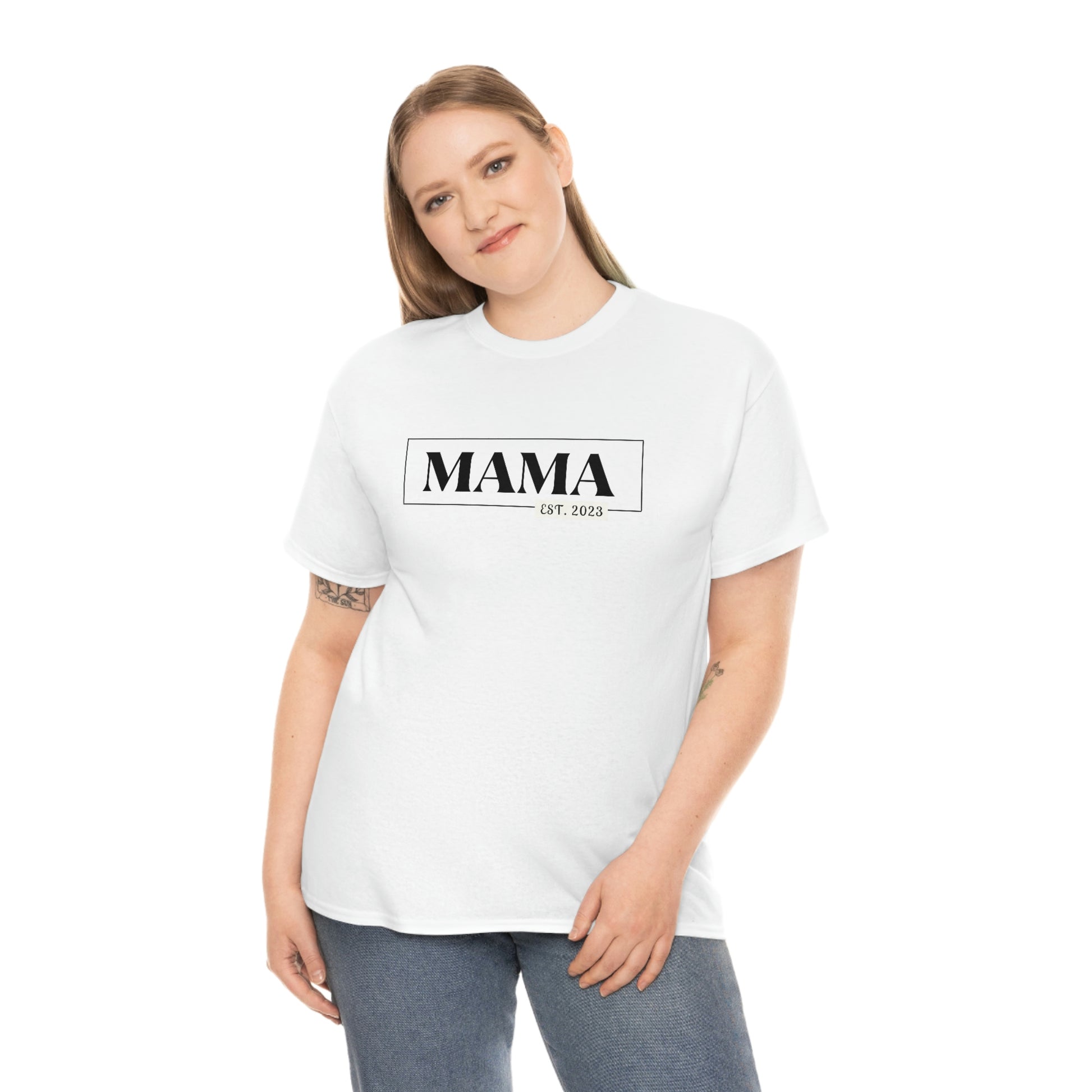 Shop Mama Est. Personalized T-shirt- The Perfect Mother's Day Gift! - T-Shirt Goodlifebean Plushies | Stuffed Animals