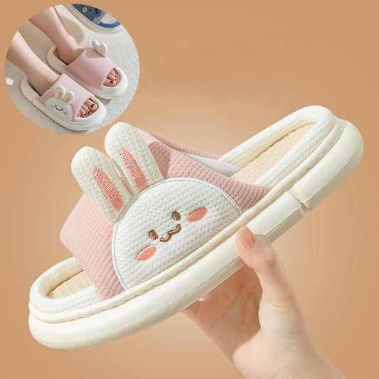 Shop Cute Bunny Linen Slippers - Shoes Goodlifebean Plushies | Stuffed Animals