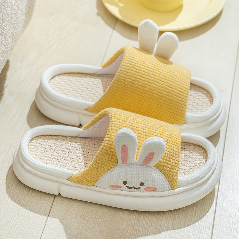 Shop Cute Bunny Linen Slippers - Shoes Goodlifebean Plushies | Stuffed Animals