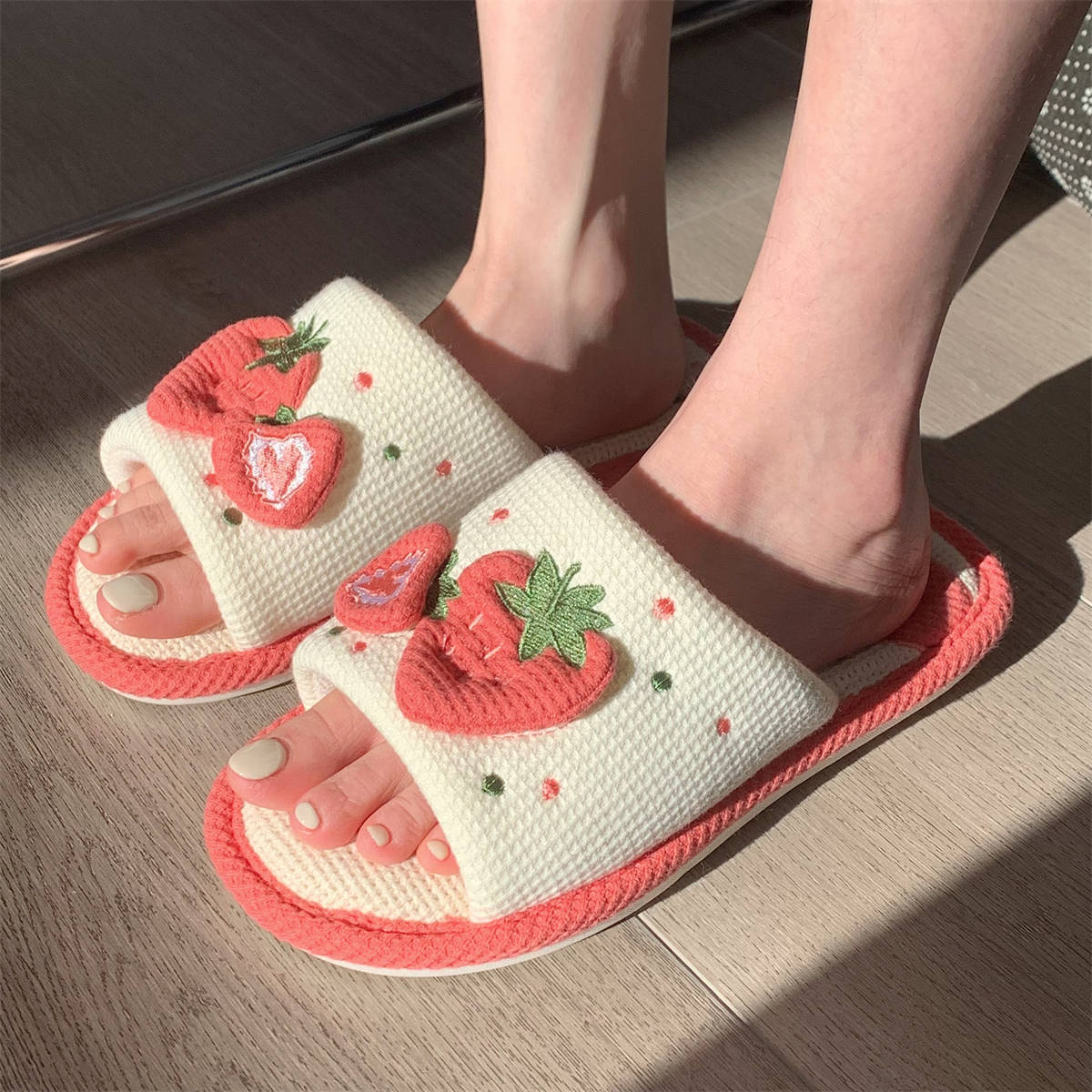 Shop Snuggly Strawberry Slippers - Goodlifebean Black Friday Sale | Plushies | Giant Teddy Bear