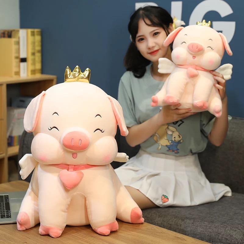 Shop Giant Princess Stuffed Pig Plush - Goodlifebean Plushies | Stuffed Animals